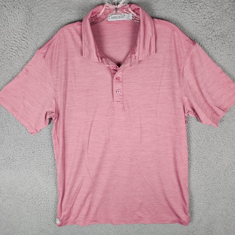 Cariloha Golf Polo Shirt Mens XL Nylon Bamboo Stretch Performance Short Sleeve